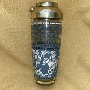 Vintage glass and metal martini shaker. No chips or cracks.